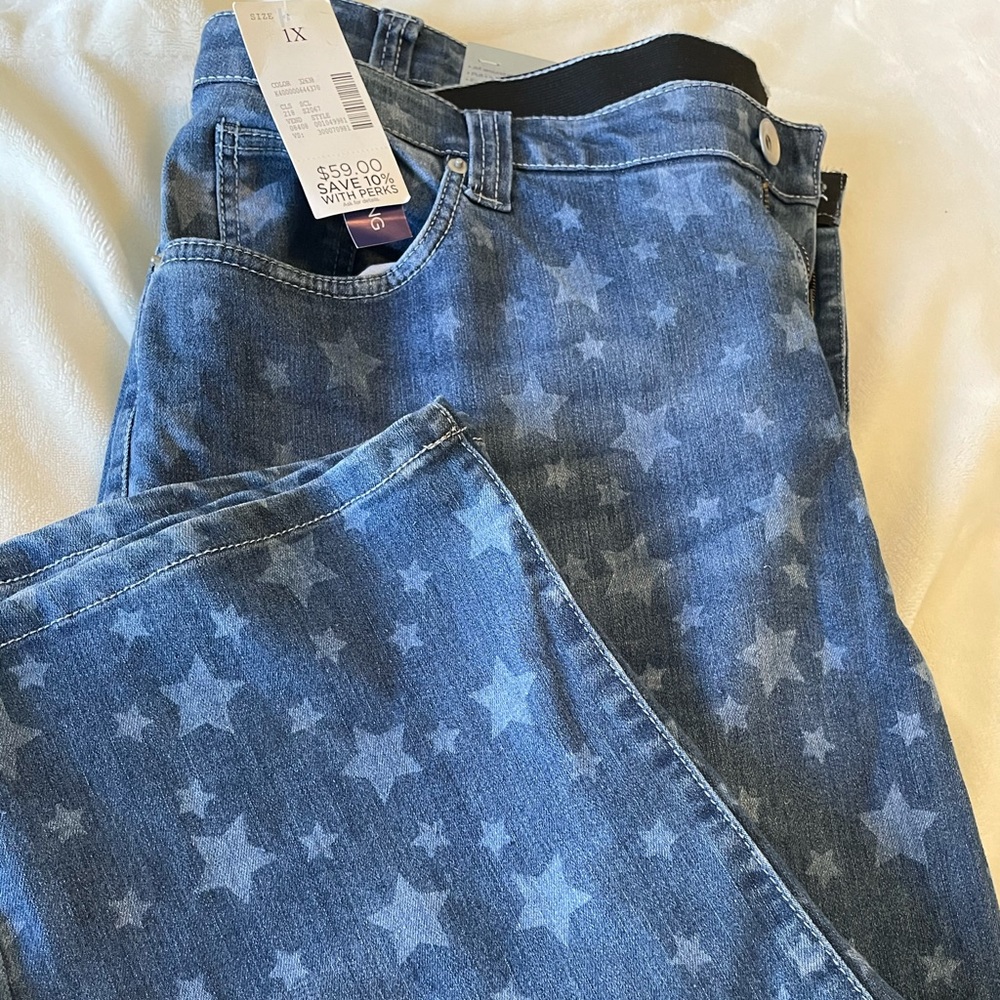 Catherines Cropped Star Jeans & Seven Star Top
